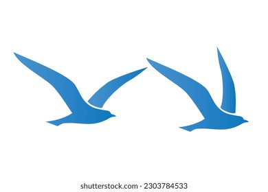 plantilla vectorial de diseño de logotipo de gaviota