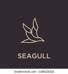 seagull logo icon designs vector