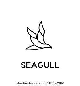 seagull logo icon designs vector