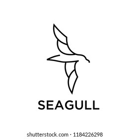 seagull logo icon designs vector