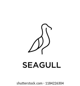 seagull logo icon designs vector