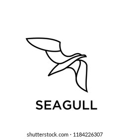 seagull logo icon designs vector