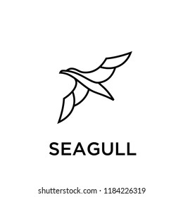 seagull logo icon designs vector