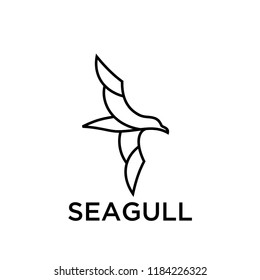 seagull logo icon designs vector