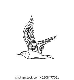 seagull logo icon designs vector