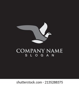 Seagull Logo image templates graphic elements wildlife animal