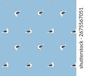 seagull minimal seamless repeating pattern