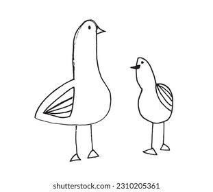 Seagull outline illustration image. 
Hand drawn image artwork of seagull. 
Simple cute original logo.
Hand drawn vector illustration for posters, cards, t-shirts.