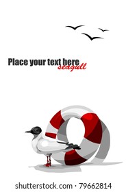 The seagull picture where you can place your text