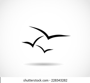 Seagull, Sea Mew Icon Vector