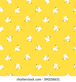 Seagull seamless vector pattern. Flat minimalistic design. Baby pattern.