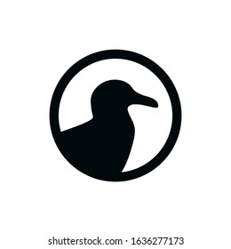 Seagull Silhouette Isolated On A White Background. Sea Gull .Vector Illustration.