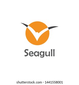 seagull  symbol and icon Logo Template vector
