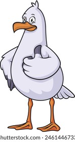 Gaviota golpea la Ilustración vectorial