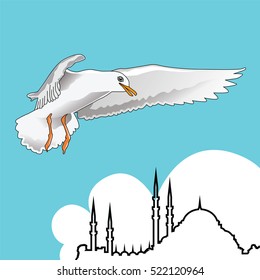 seagull vector.