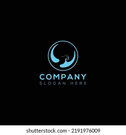 Seagull vector art logo design