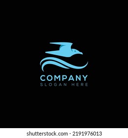 Seagull vector art logo design