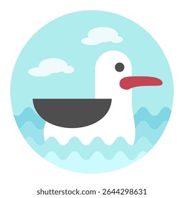 Seagull vector icon. Beach. Summer. Summertime. Vacation, eps 10