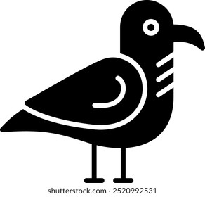 Seagull Vector Icon Design Symbol