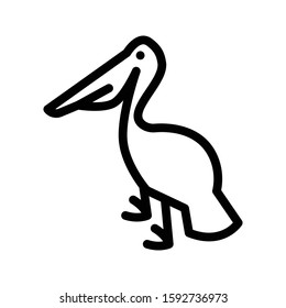 seagull vector thin line icon 