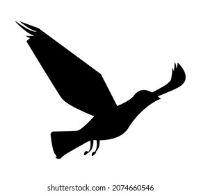seagull wild animal silhouette icon