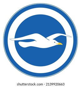 Seagulls bird, animal Logo Vector Illustration.