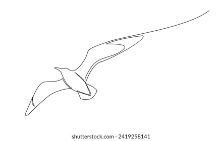 Seagulls fly over the surface of the sea. Small waves. World Maritime Day. template