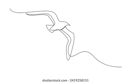 Seagulls fly over the surface of the sea. Small waves. World Maritime Day. template