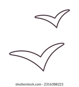 Seagulls Flying Birds Vector Illustration
