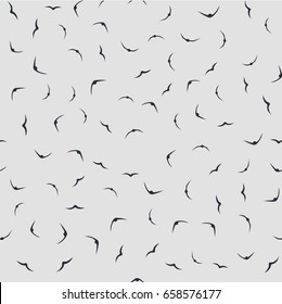  Seagulls flying on a gray background. Seagulls flying erratically. Vector