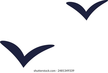 Seagulls Flying Silhouette Vector Illustration