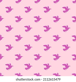 Patrón de gaviotas sin fisuras. El fondo de las aves marinas. Textura repetida en forma de doodle para tela, papel envolvente, papel pintado, tejido. Ilustración vectorial.