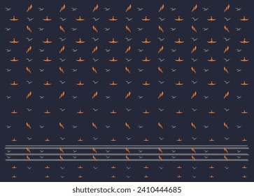 seagulls and stripes background pattern. print design for shirt. textile, fabric, digital, dress, template etc. vector illustration