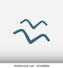 seagulls vector flat pictograph line icon stock design illustration