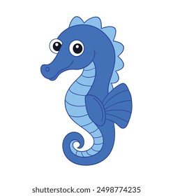 Seahorse Cartoon Icon Vector Illustration – Cute Graphic Design