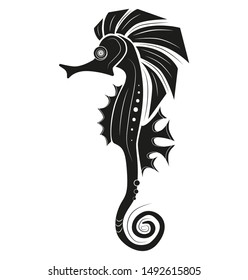 Seahorse creative design. Vector illustration.