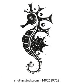 Seahorse creative design. Vector illustration.
