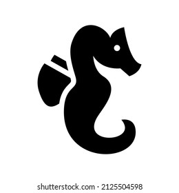 Seahorse icon isolated on white background