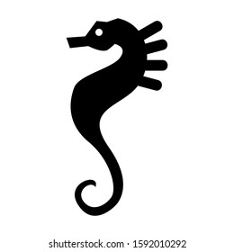 seahorse icon isolated sign symbol vector illustration - high quality black style vector icons
