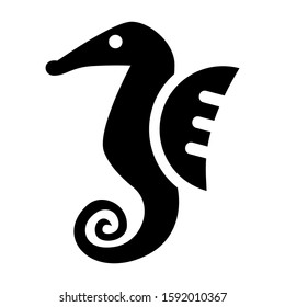seahorse icon isolated sign symbol vector illustration - high quality black style vector icons
