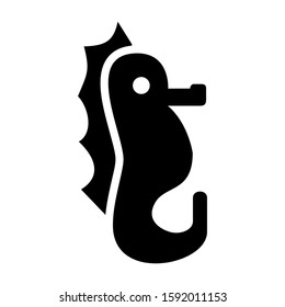 seahorse icon isolated sign symbol vector illustration - high quality black style vector icons

