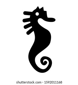 seahorse icon isolated sign symbol vector illustration - high quality black style vector icons
