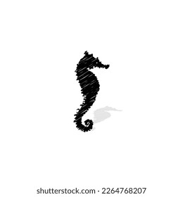 Seahorse icon isolated vector graphics