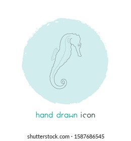 Seahorse icon line element. Vector illustration of seahorse icon line isolated on clean background for your web mobile app logo design.