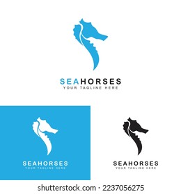 Seahorse icon Logo design. vector creative design illustration