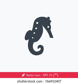 Seahorse Icon / Vector