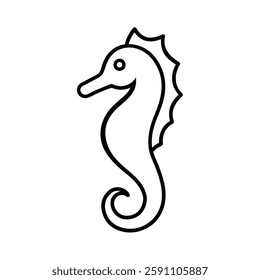 seahorse icon vector  and white background
