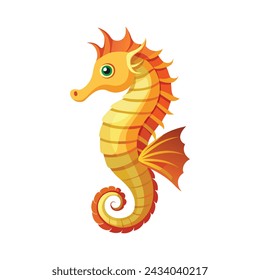 Seahorse illustration on White Background