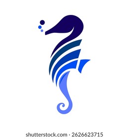 Seahorse Logo. Seahorse Logo Design. Seahorse Logo Brand. Seahorse Logo Vector Design Isolated on White Background