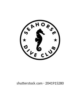Seahorse Logo Design, Image, Scuba Diving, Club, Vector
